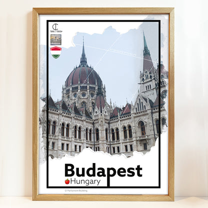 Budapest Hungary Travel Poster