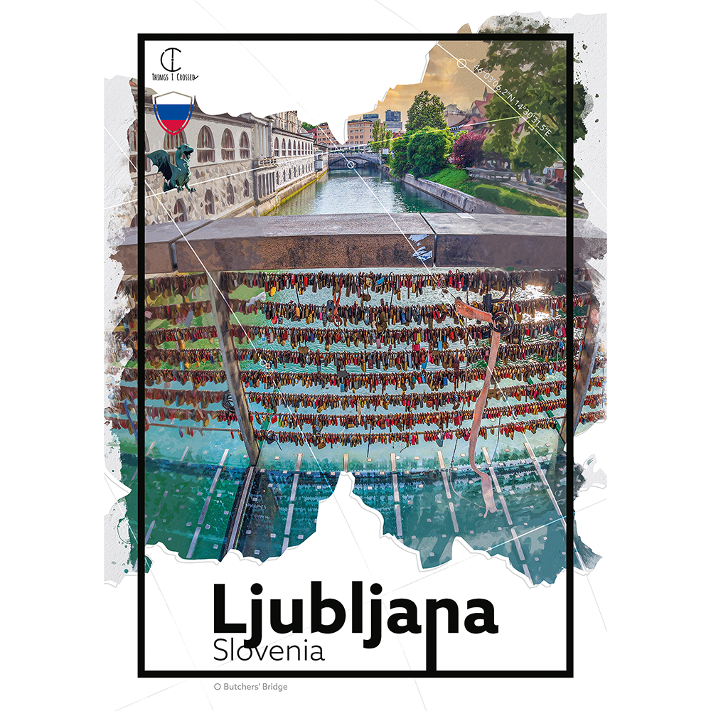 Ljubljana Slovenia Travel Poster