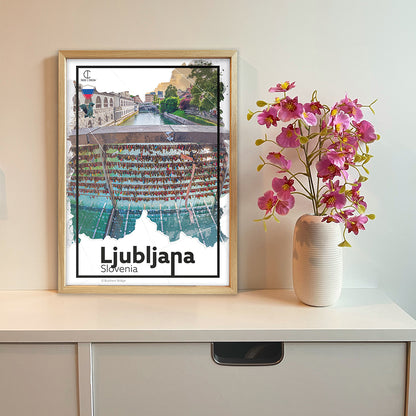 Ljubljana Slovenia Travel Poster