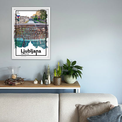 Ljubljana Slovenia Travel Poster