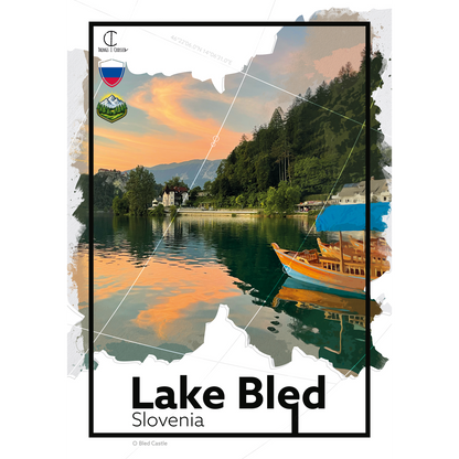 Lake Bled Slovenia Travel Poster