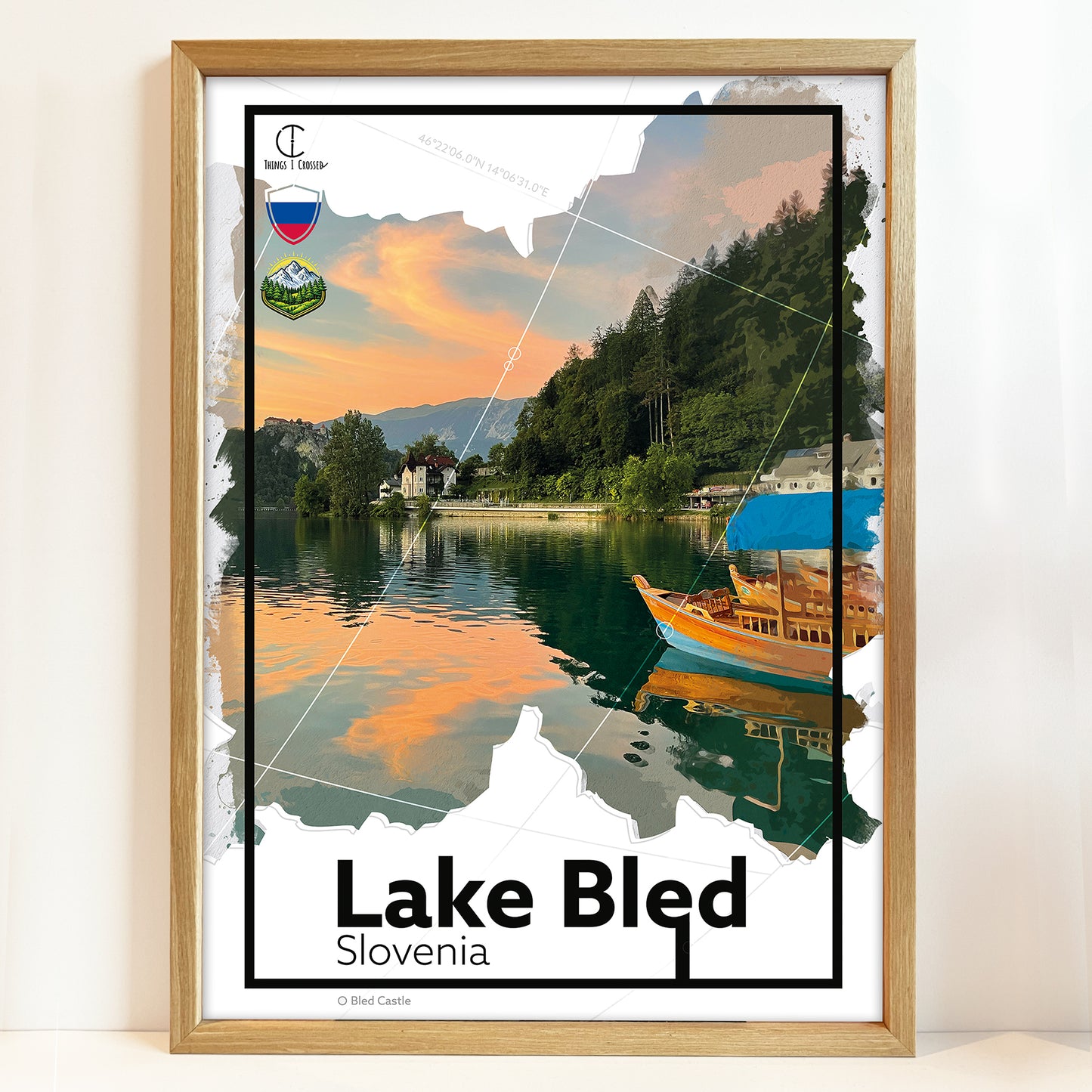 Lake Bled Slovenia Travel Poster