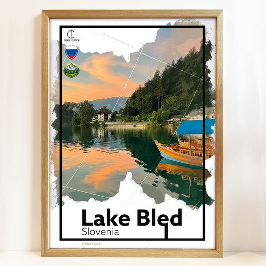Lake Bled Slovenia Travel Poster