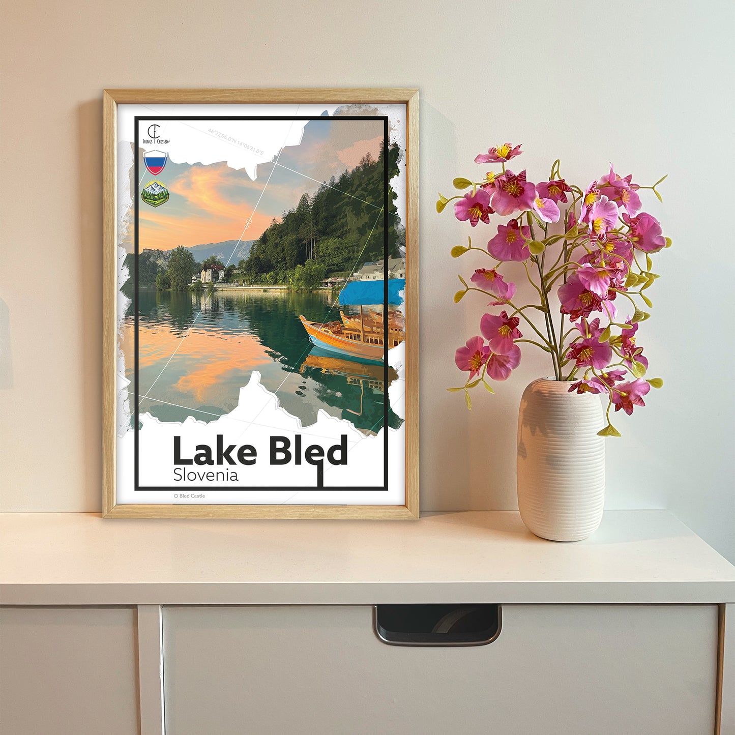 Lake Bled Slovenia Travel Poster