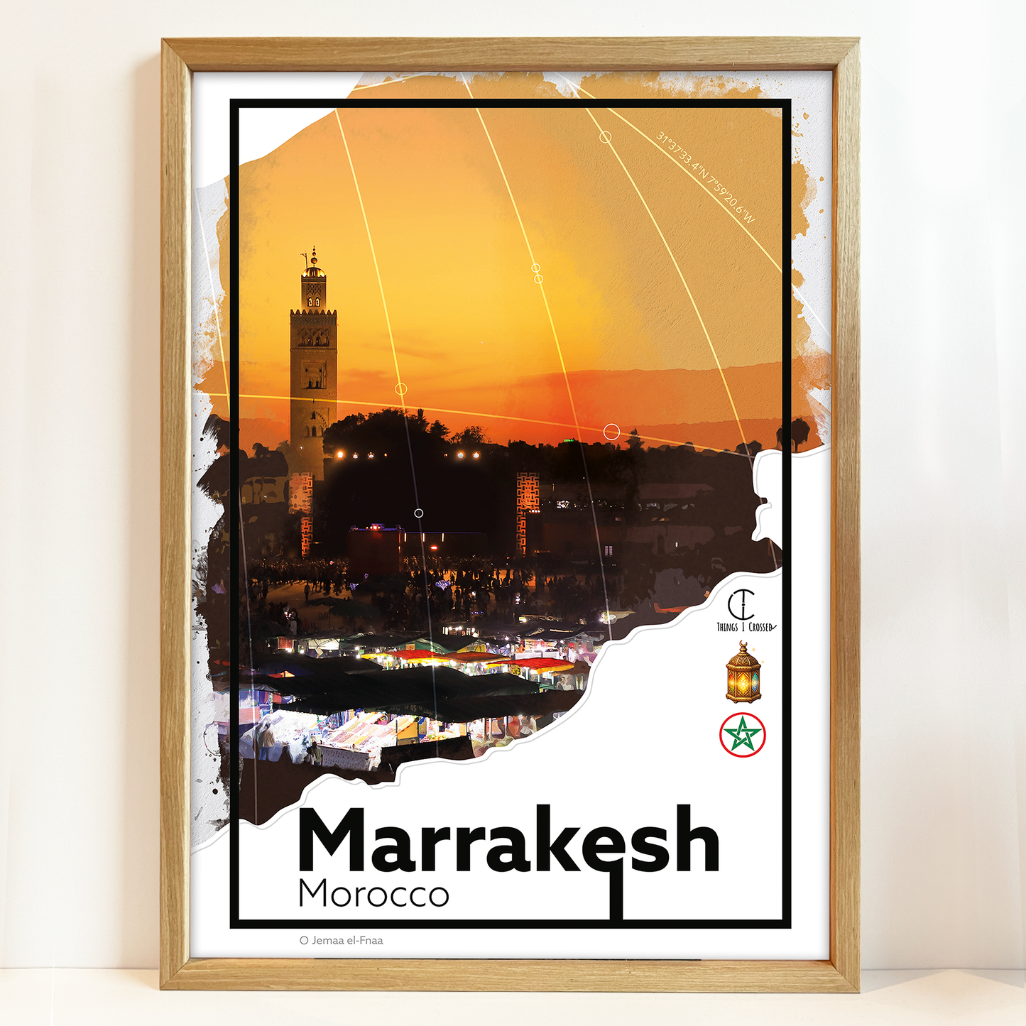 Marrakesh Morocco Travel Poster