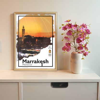 Marrakesh Morocco Travel Poster